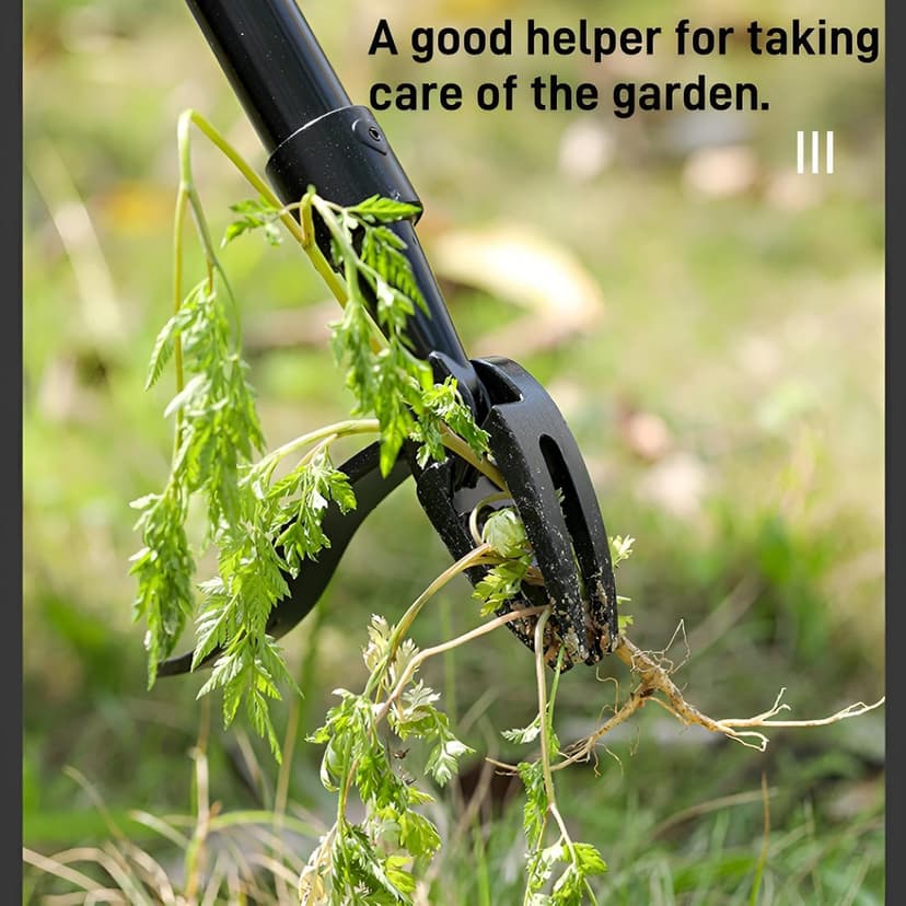 Weed Puller Tool，Stand Up Weed Puller Tool，Weeding Artifact Uprooting Equipped with a shovel，Easily Remove Weeds Effortlessly Without The Need to Tug, Bend, Garden weeding tools. (Stainless Steel)