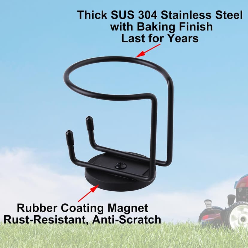 Magnetic Cup Holder, SUS 304 Stainless Steel Magnetic Drink Holder Can Holder for Tractor Truck Mower Car Treadmill Toolbox - Horizontal Surface Mounting Pack of 1
