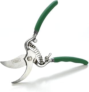 Edward Tools Classic Cut Bypass Pruners - Heavy Duty Forged Steel Pruning Shears - Cuts up to 1" Diameter - Safety Lock Design - Non Slip Grip