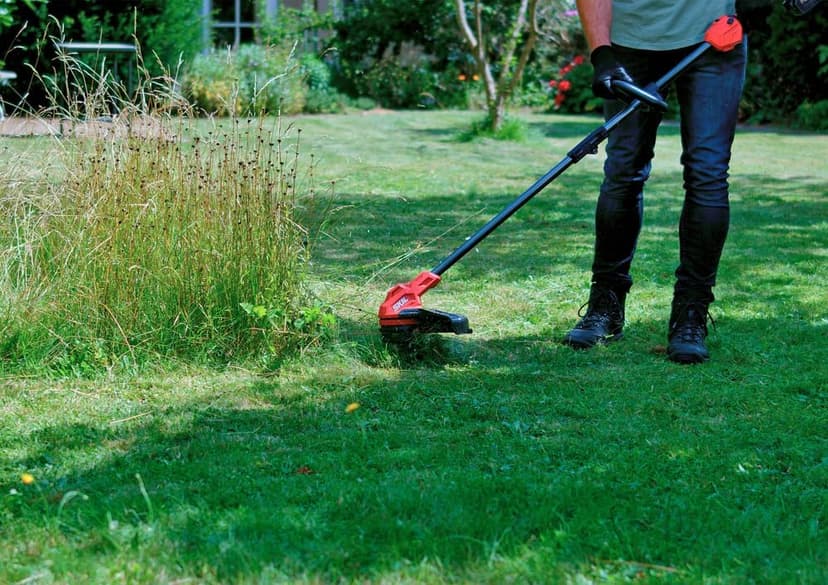 Skil LT4823B-10 PWR CORE 20 Brushless 20V 13'' String Trimmer Kit, Includes 4.0Ah Battery and Charger, Red