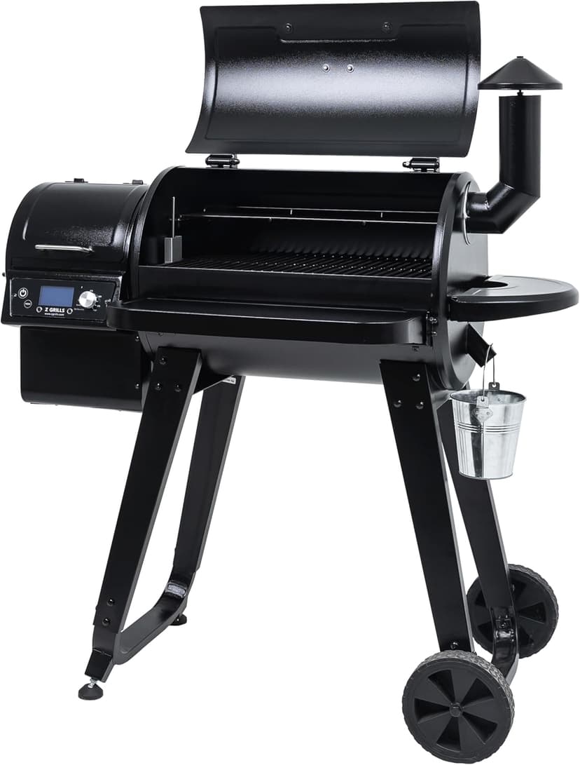 Z GRILLS ZPG-450A Wood Pellet Grill & Smoker with PID V2.1 Controller, 450 Sq in Cook Area, Meat Probe, 8 in 1 BBQ Grill Outdoor Auto Temperature Control, Black