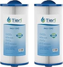Tier1 Pool & Spa Filter Cartridge 2-pk | Replacement for Jacuzzi J300, J400, 6541-383, Pleatco PJW60TL-OT-F2S, Filbur FC-2715, Unicel 6CH-961, and More | 60 sq ft Pleated Fabric Filter Media