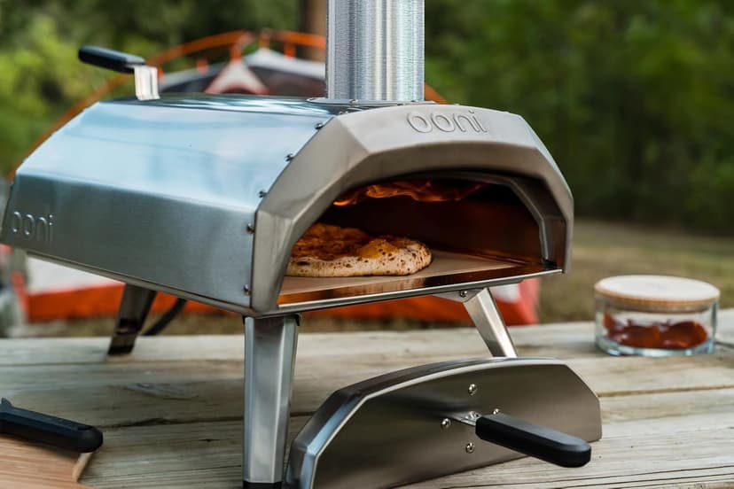 Ooni Karu 12 Multi-Fuel Outdoor Pizza Oven – 12 Inch Pizzas in 60 Seconds - Portable Wood and Gas Fired Pizza Oven with Pizza Stone, Dual Fuel Ooni Pizza Oven
