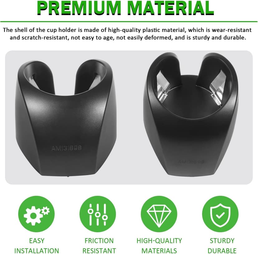 Beverage Cup Holder for John Deere 325 335 345 355 GT225 GT235 GT245 Lawn Garden Tractors Multifunctional Cup Holder Replacement for: AM132036, AM131898, AM130685