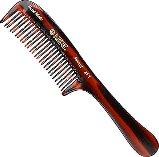 KENT 21T 8 Inch Large Hair Detangling Comb, Wide Teeth for Thick Curly Wavy Hair. Long Hair Detangler Comb For Wet and Dry. Handmade of Quality Cellulose, Saw-Cut Hand Polished, Made in England