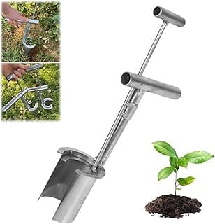 Garden Barrel Transplanter,2025 New Plant and Fruit Tree Seedling Transplanter,Stainless Bulb Planter Tool for Transplanting,Planting,Hand Seedling Transplanter Garden Digging Tool