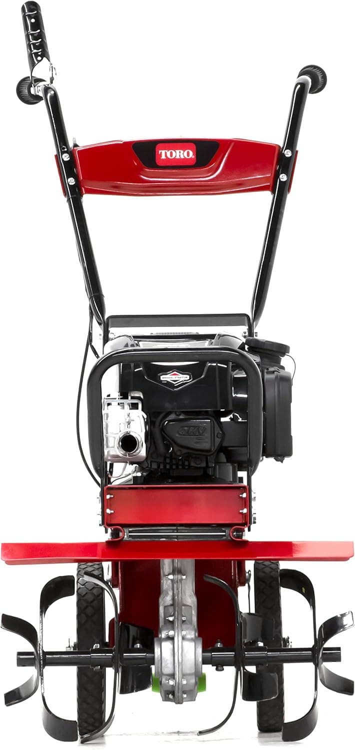 Toro Full Size Front Tine Tiller, 163cc Briggs & Stratton 4-Cycle Engine, Adjustable Tilling Width Up to 21", Variable Wheel Settings, Model Number: 58602