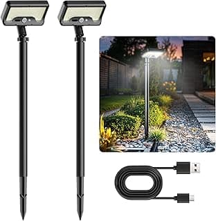 Tryme Solar Lights Outdoor Pathway, 92 Led Bright Waterproof Walkway Lights with Adjustable Angle & 3 Motion Sensor Modes for Driveway, Sidewalk, Garden, Yard, Patio, Landscaping (2 Pack)