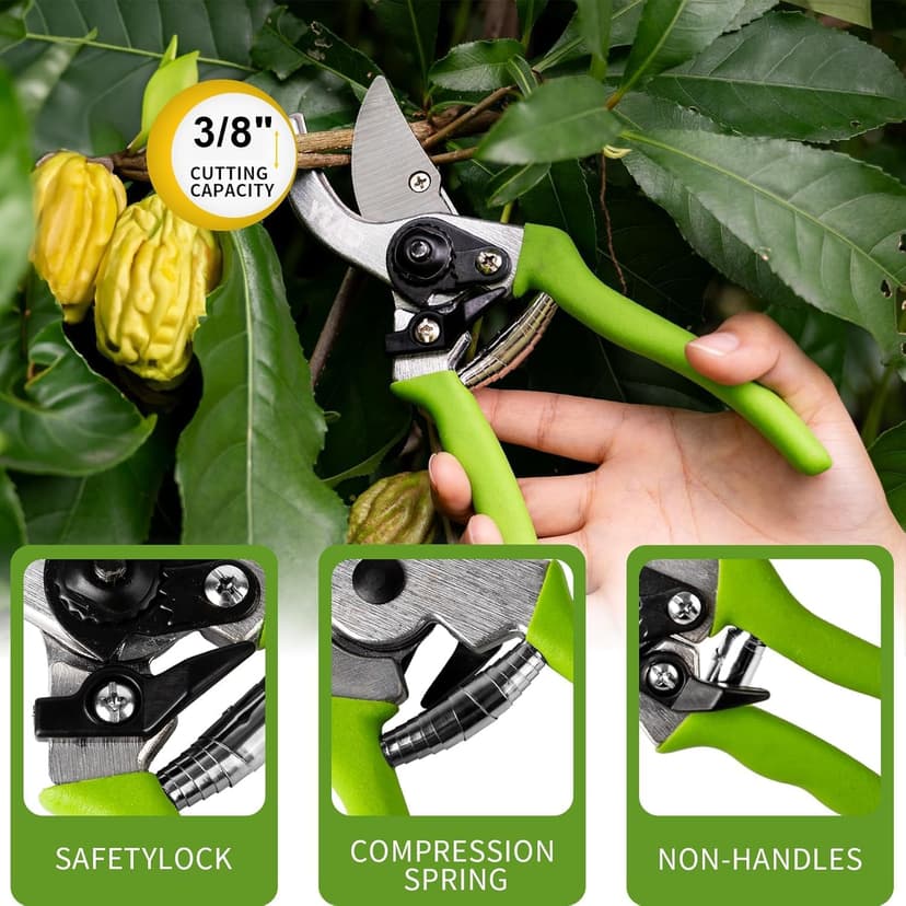 Loppers for Tree Trimming, Heavy Duty Branch Cutter Pruning Shears Set, Labor Saving and Durable Garden Clippers, Pruning Shears for Gardening Plants, Flowers and Tree Trimmer