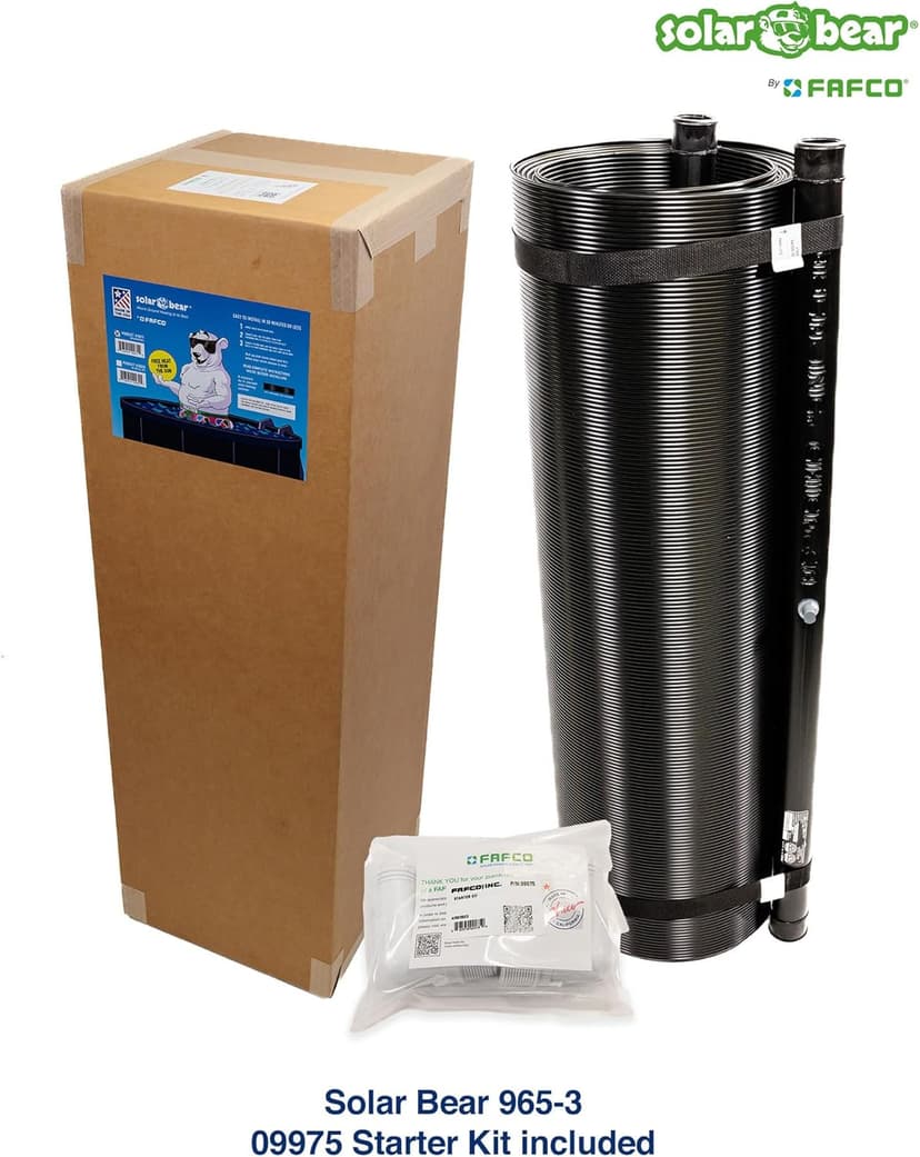 The Original Solar Bear with Starter Kit from Quality Above Ground Swimming Pool Solar Heaters from an Industry Leader. (4 ft. x 20 ft.)