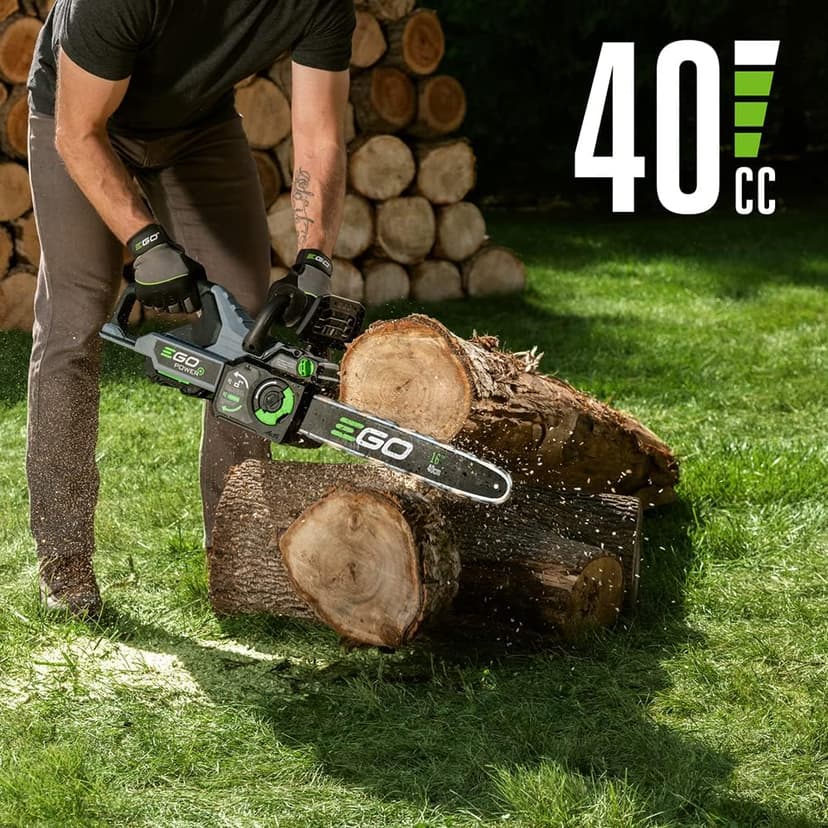 EGO Power+ CS1611 16-Inch 56V Lithium-ion Cordless Chainsaw - Battery and Charger Included, Black