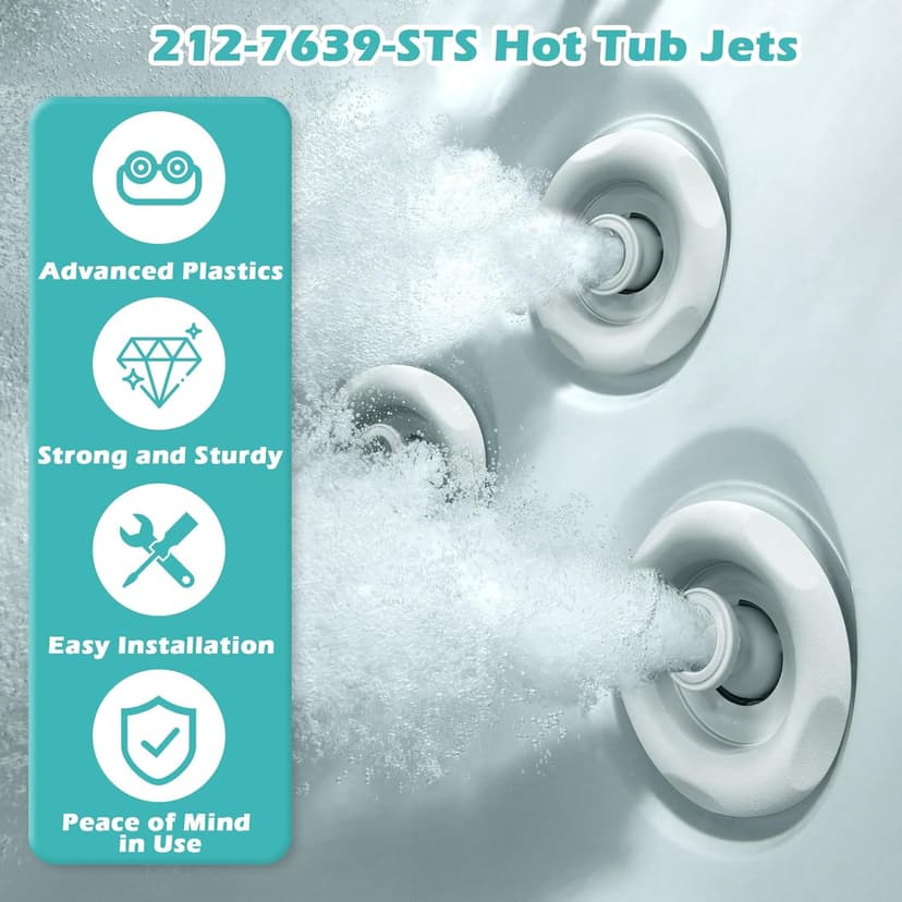 212-7639-STS Hot Tub Replacement Jets 5" Spa Hot Tub Jets 3P