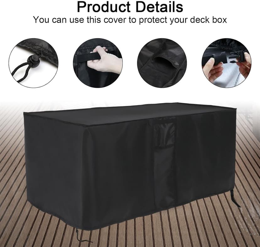 Outdoor Deck Storage Box Cover for 134 Gallon Deck Boxes,Waterproof Patio Storage Box Cover - 56 X 28 X 27 Inch