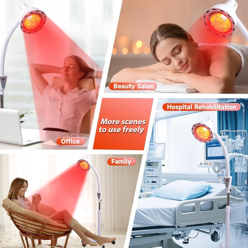 Infrared Light,White 275W Near Red Infrared Heat Lamp for Relieve Joinpt Pain and Muscle Aches