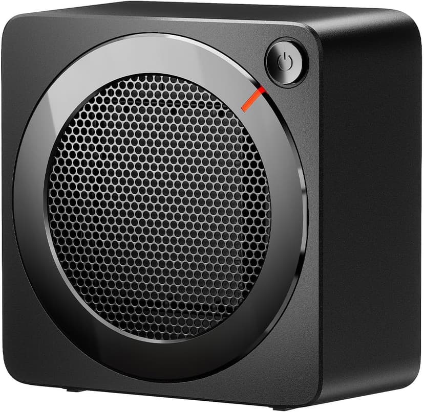 Gaiatop Mini Space Heater, Lightweight PTC Ceramic Fast Heating 500W Energy Efficient for Indoor Use, Overheating & 45° Tip-Over Protection, Portable Desk Electric Heaters for Office Home Black