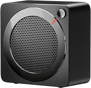 Gaiatop Mini Space Heater, Lightweight PTC Ceramic Fast Heating 500W Energy Efficient for Indoor Use, Overheating & 45° Tip-Over Protection, Portable Desk Electric Heaters for Office Home Black