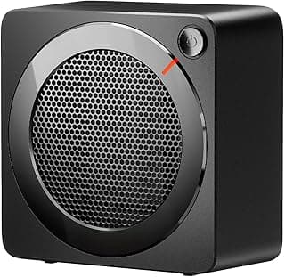Gaiatop Mini Space Heater, Lightweight PTC Ceramic Fast Heating 500W Energy Efficient for Indoor Use, Overheating & 45° Tip-Over Protection, Portable Desk Electric Heaters for Office Home Black