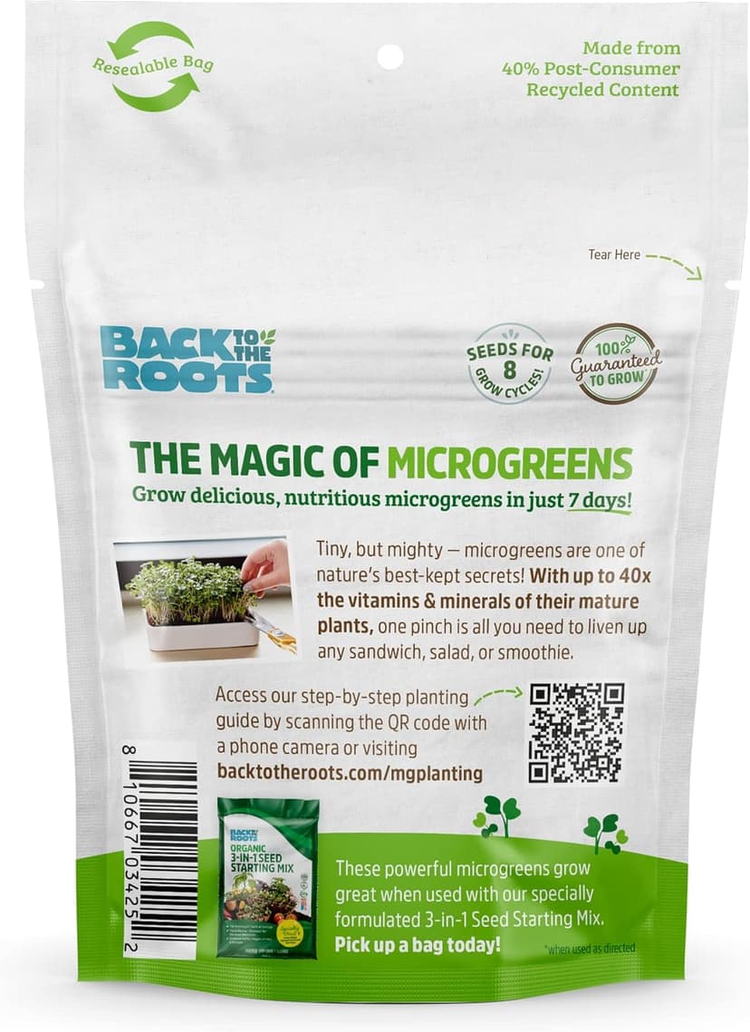 Back to the Roots 43003 Microgreens Ceramic Kit-Refill