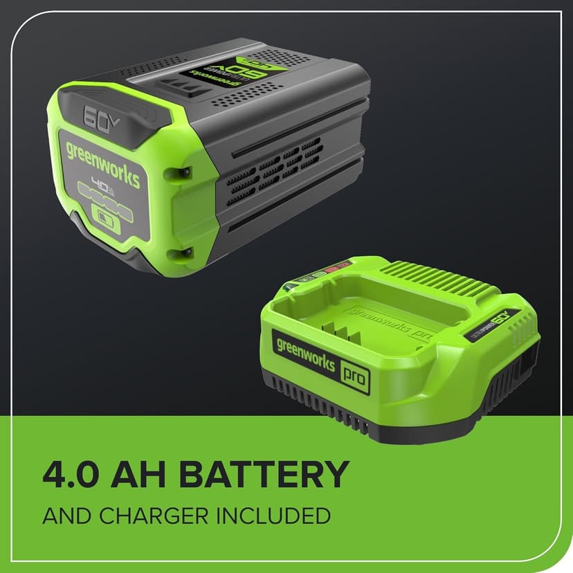 Greenworks 60V 17" Brushless (Push) Lawn Mower, 4.0Ah Battery and 3A Charger