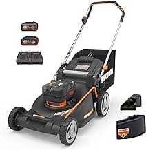 WORX Nitro 40V 21" Cordless Lawn Mower w/Aerodeck & Intellicut, Brushless Electric Mower Up to 1/2 Acre, Push Lawn Mower w/ 7-Position Height Adjustment WG752 – Batteries & Charger Included