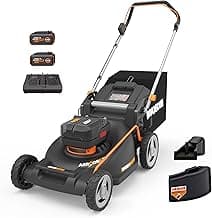 WORX Nitro 40V 21" Cordless Lawn Mower w/Aerodeck & Intellicut, Brushless Electric Mower Up to 1/2 Acre, Push Lawn Mower w/ 7-Position Height Adjustment WG752 – Batteries & Charger Included