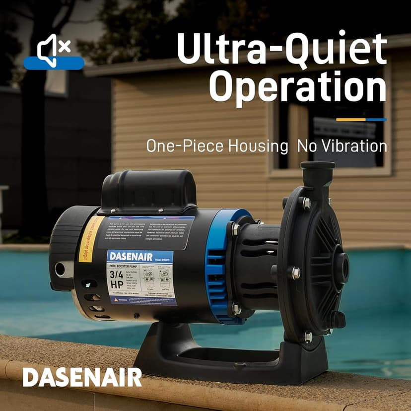 Booster Pump,3/4 HP Pure Copper Motor with Dual Voltage(115V or 230V),IPX4 Waterproof Compatible for Pressure Side Pool Cleaners Vac-Sweep 280,380,3900