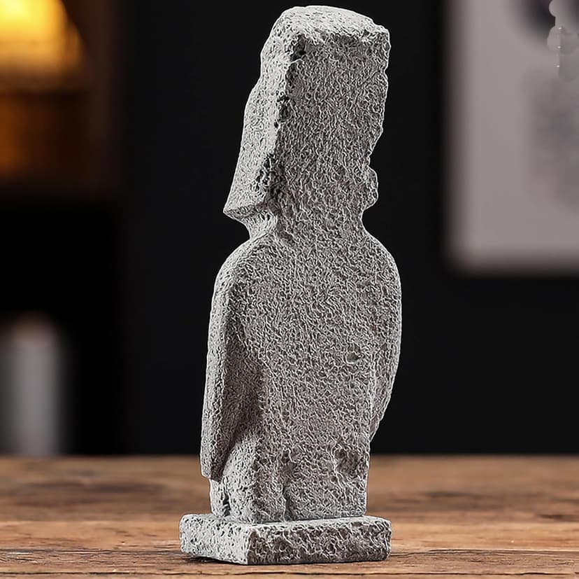 Easter Island Moai Statue - Stone Moai Figurine Decor for Home & Outdoor Garden - 3 (Large Size)