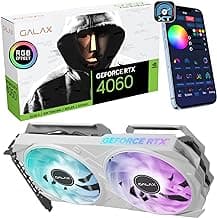 GALAX GeForce RTX™ 4060 EX White 1-Click OC, Xtreme Tuner App Control, 8GB, GDDR6, 128-bit, DP*3/HDMI 2.1/DLSS 3/Gaming Graphics Card