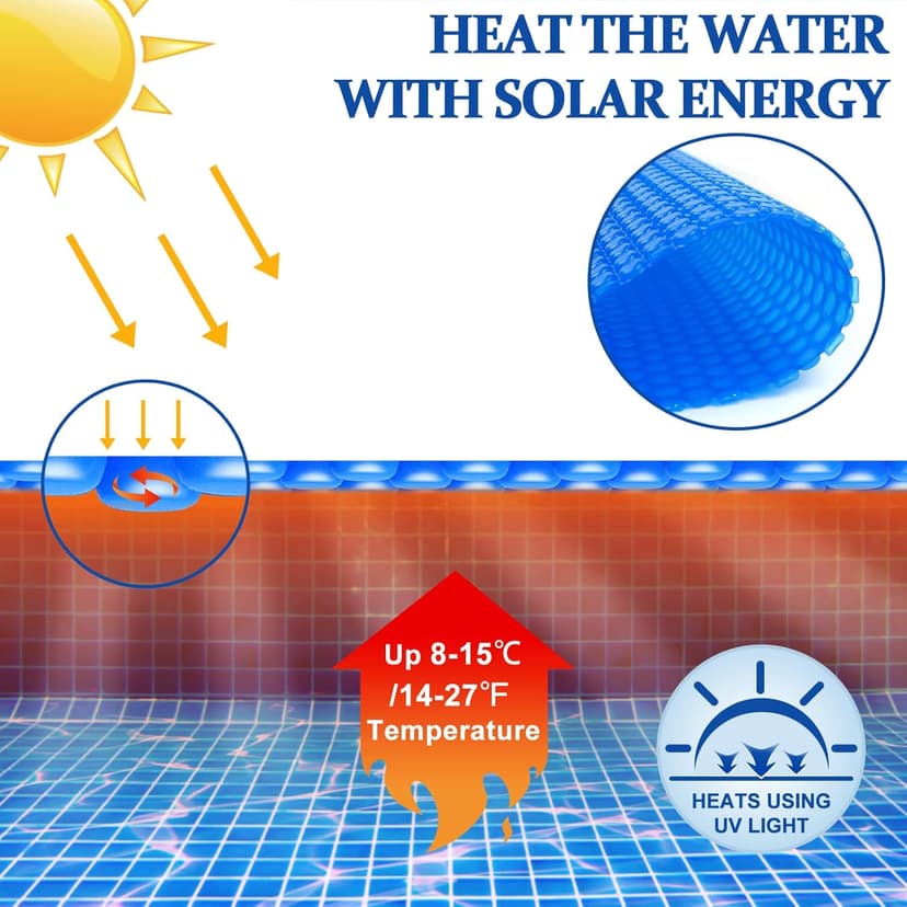 Solar Hot Tub Spa Bubble Cover Blanket for 6 7 Ft Square Inflatable Hot Tub Spa Pool Thermal Insulation Floating Bubble Wrap Covers Blankets(6 x 6 FT)