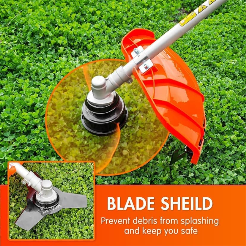 NEOTEC Gas-Weed-Wacker, 26CC Weed Eater Gas Powered, 2-Cycle Gas String Trimmers for Weeds and Grass Bolts Bar Nuts Stud