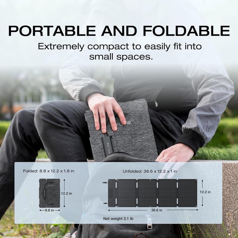 EF ECOFLOW Solar Generator RIVER 3 Plus with 45W Solar Panel, 286Wh Portable Power Station LiFePO4 Battery, 3 Up to 1200W AC Outlets, <10 MS UPS, Expandable to 858Wh, <30 dB Quiet, 1Hr Fast AC Charge