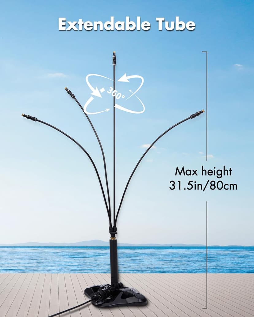 Rafow Standing Misters for Outside Patio Portable Misting System for Cooling Outdoor 26.5 Ft Stand Mist Line Water Sprinklers Patio Mister for Garden Backyard BBQ Party Pool Beach