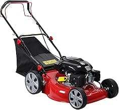 Self Propelled Gas Lawn Mower, 141cc Gas Engine Lawn Mower with 20 Inches Blade, Walk-Behind Lawn Mower, Cordless Lawn Mower Push Lawn Mower with 50L Grass Tank, Big Wheels, USA Fast Arrival