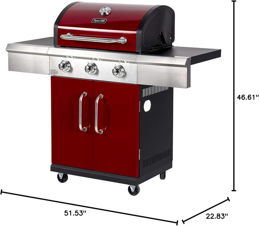Dyna-Glo 3 Burner Red LP Gas Grill