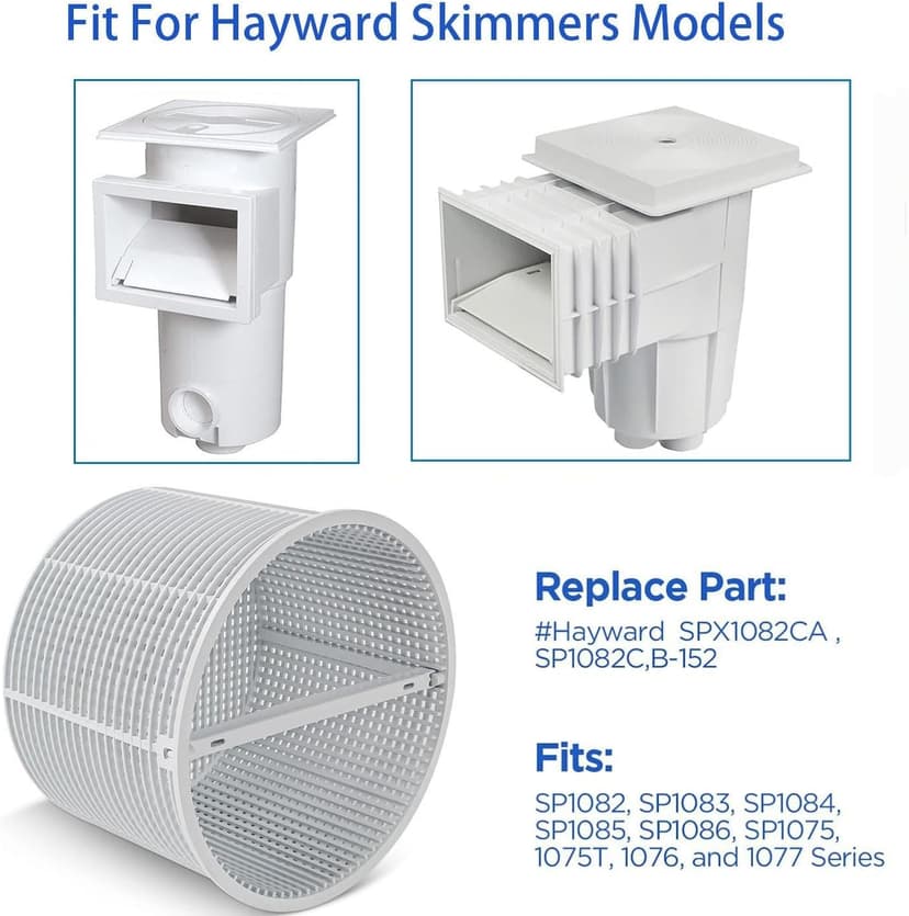 Pool Skimmer Basket Replacement,for Hayward Swimming Pool Skimmer SPX1082CA & Aladdin B-152 Skimmer Models,SP1082 SP1083 SP1084 1085 1086 SP1075 1075T 1076 1077 Skimmers Basket