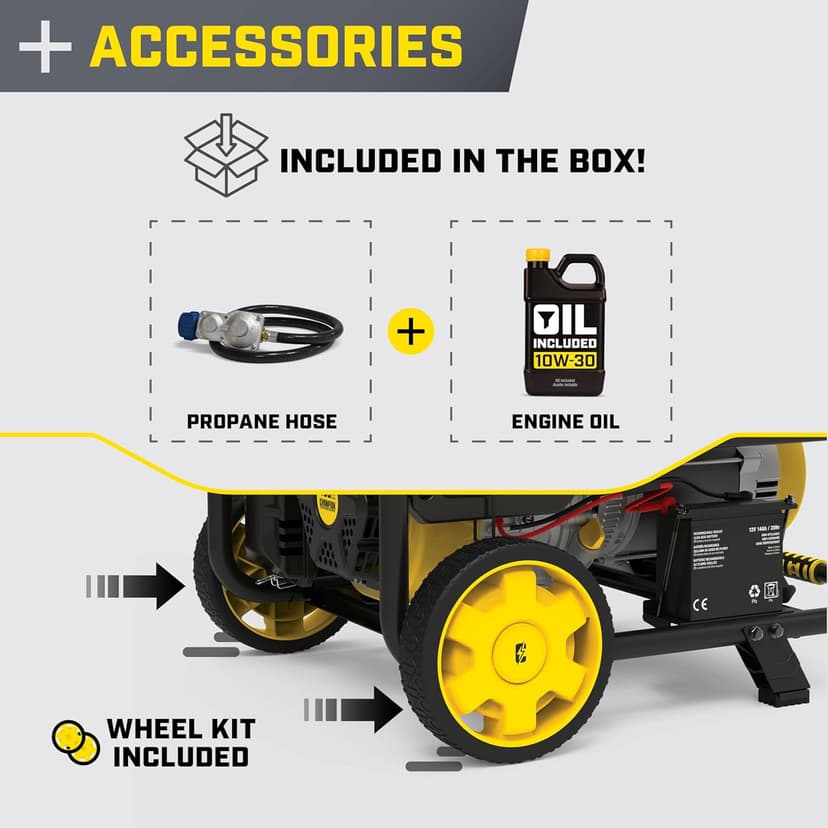 Champion Power Equipment 9375-Watt Dual Fuel Portable Generator with Electric Start and CO Shield