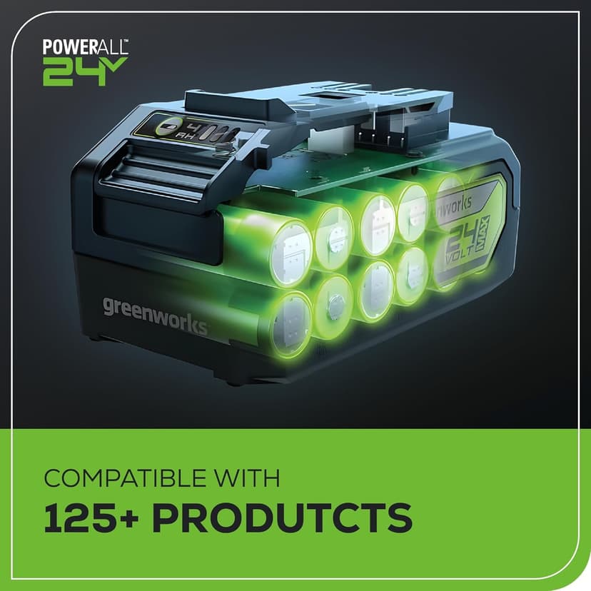 Greenworks 48V (2 x 24V) 17" Brushless Cordless (Push) Lawn Mower, (2) 4.0Ah Batteries and Dual Port Rapid Charger Included