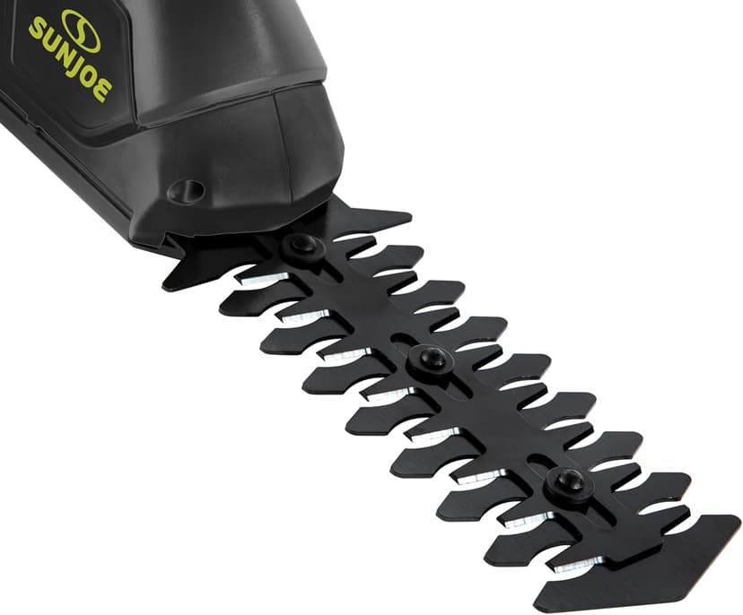 Sun Joe HJ604C Cordless Grass Shear + Shrubber Handheld Trimmer, (w/Battery + Charger Included), 7.2V, Black