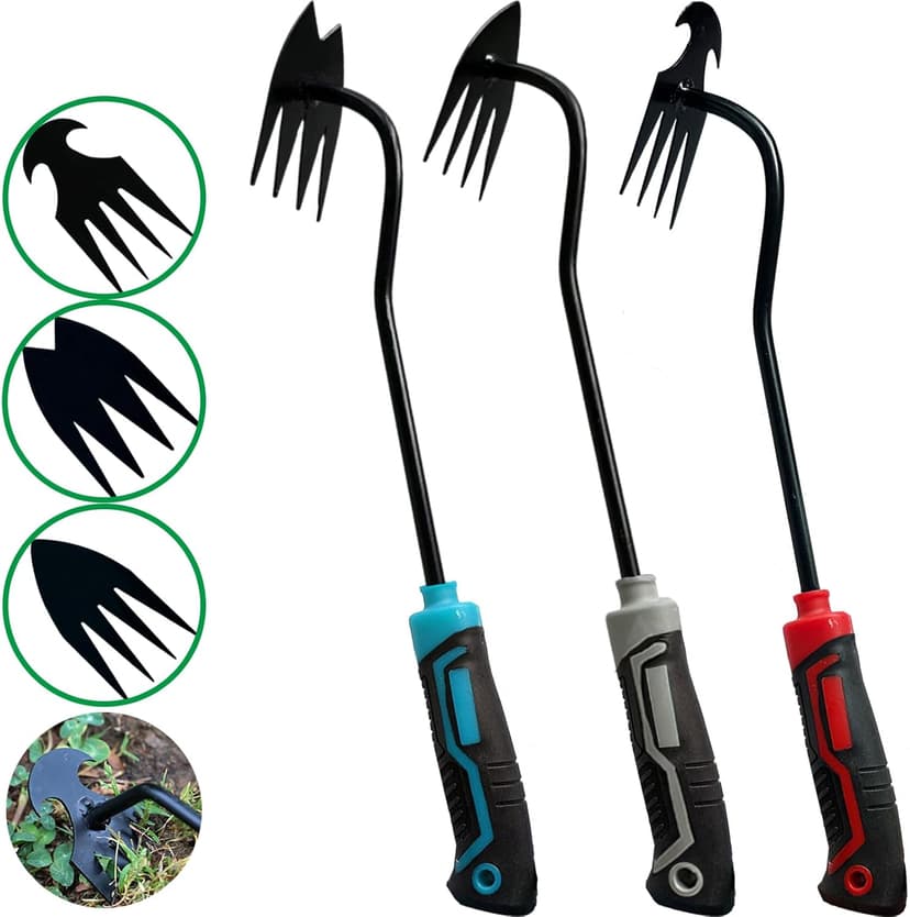 Weeding Tools 3 pcs,Portable Garden Weeder Tool,2025 New Weed Puller Tool,for Hand Weeder Puller for Vegetable Gardening Backyard Farm Planting & Uprooting Weeding Tool
