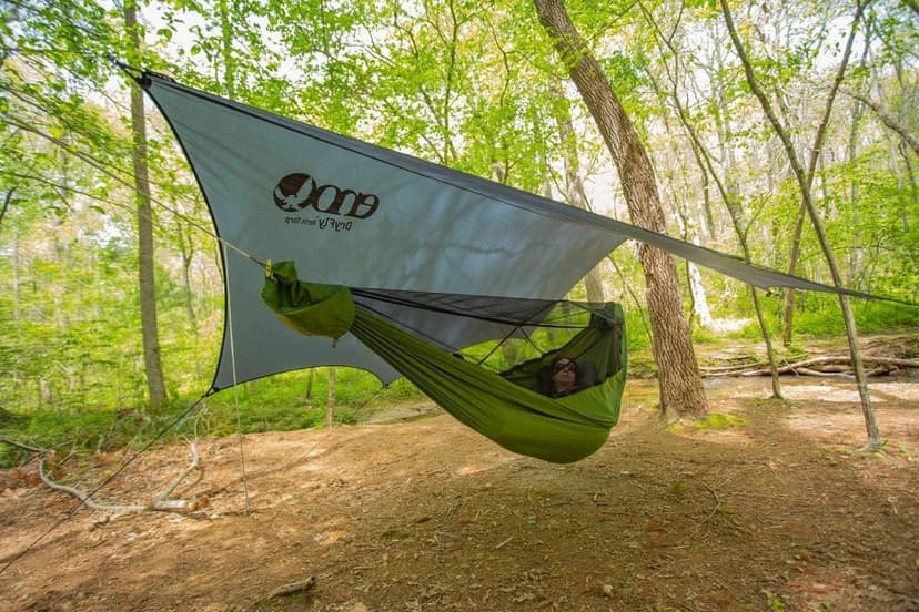 ENO Eagles Nest Outfitters JungleLink Shelter System with Hammock with Bug Net, Straps and Rain Tarp