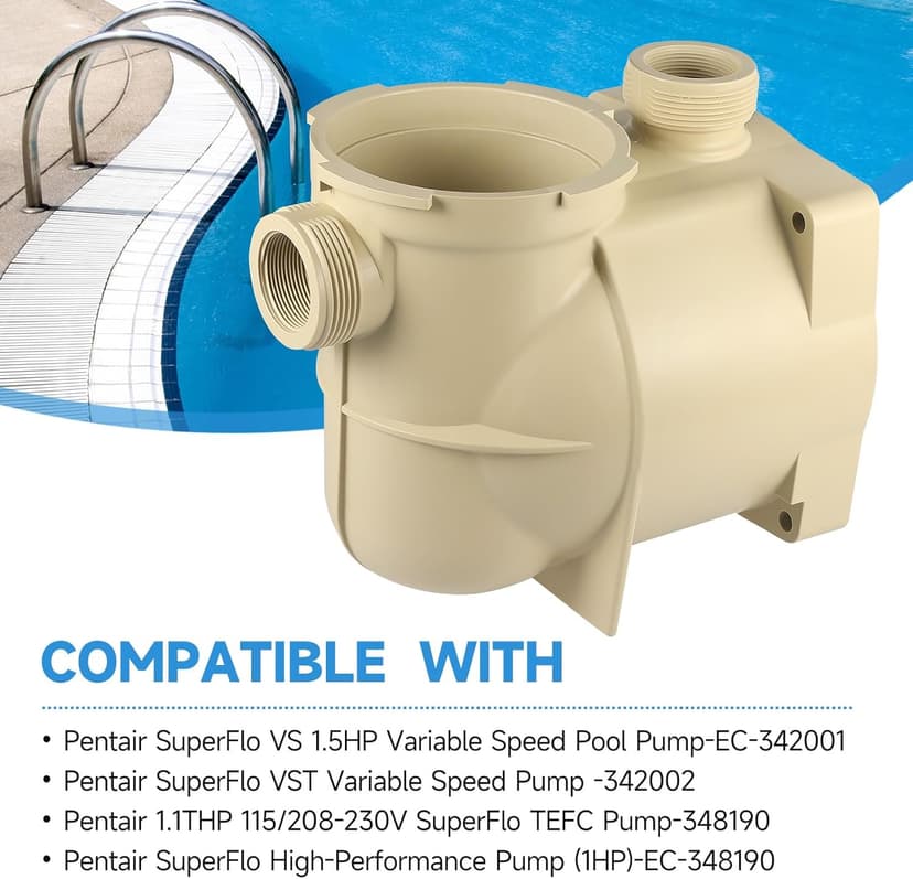 350089 Inground Pool and Spa Booster Pump Body Housing – Replacement Part for Pool & Spa Systems, Compatible with Pentair,SuperFlo Inground Pool and Spa Booster Pump Body Housing,Easy to Install
