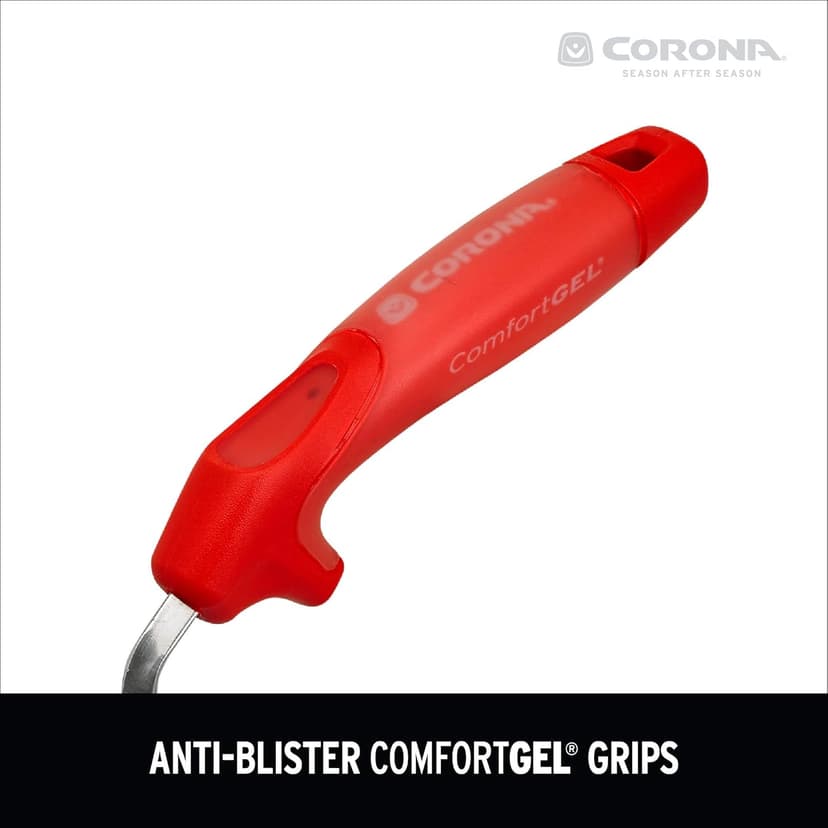 Corona CT 3314 Premium Stainless Steel ComfortGEL Garden Trowel, 13.5" Overall Length, Handle Length 7", Red