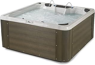 Aqualife Edgewater® Outdoor Hot Tub, Fit 6 Adults, 28 Massaging Jets, Cover Included, Ice Bucket Feature, Plug into Any Standard Outlet, Made in USA