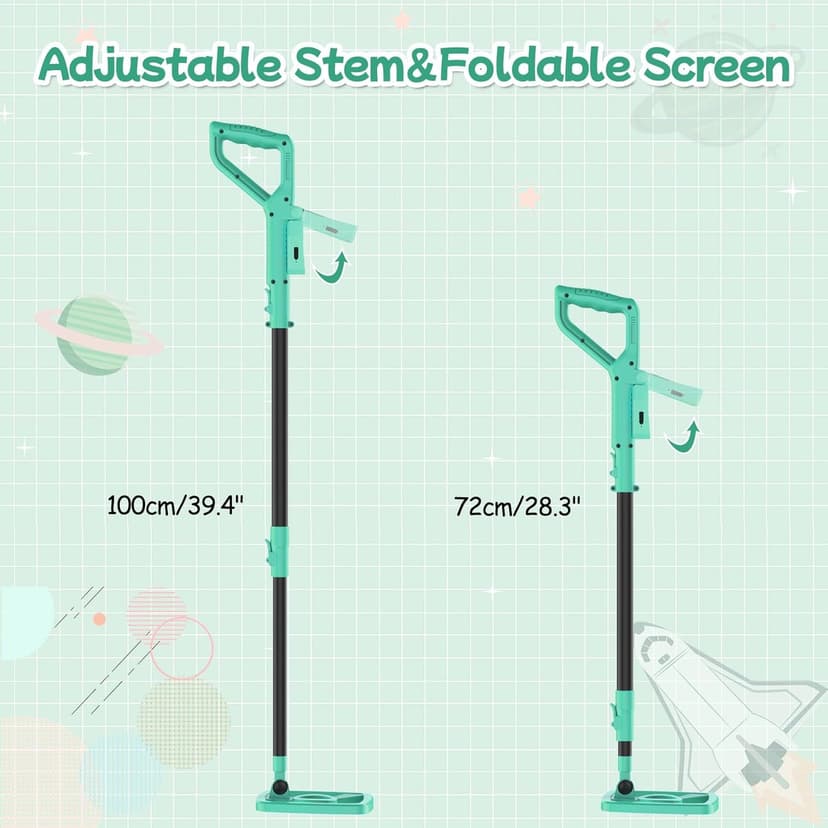 OMMO Metal Detector, Rechargeable Built-in Battery Kids Metal Detector with Funny LCD Display, Adjustable Metal Detectors for Kids with IP67 Waterproof 6.5” Search Coil for Exploring Outdoor