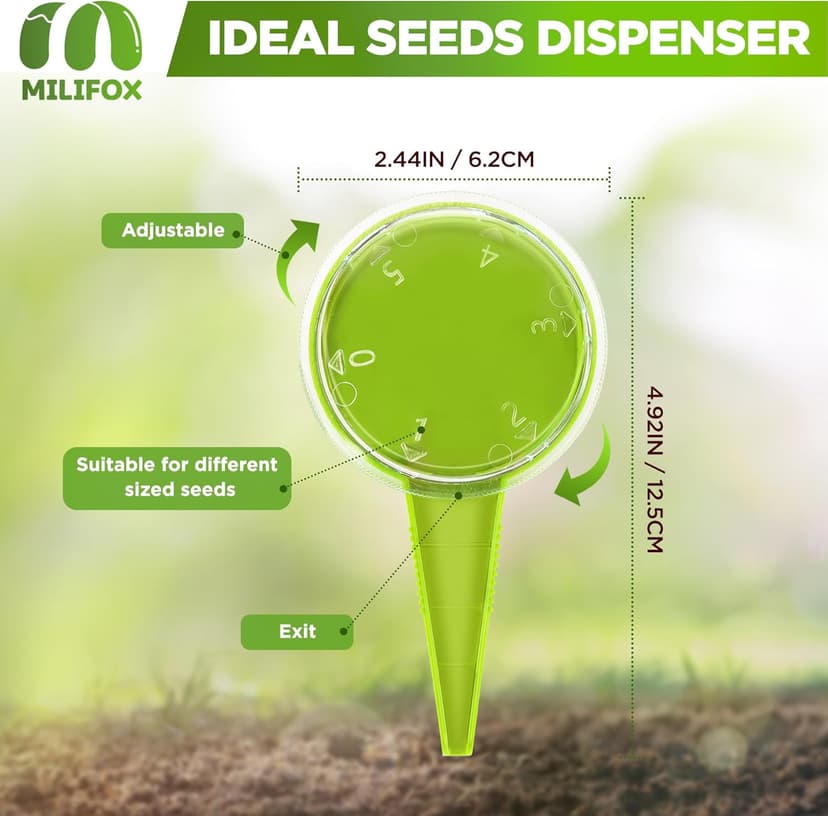 Planter Planting Dibber and Hand Dibbler Gardening Tool with Measurement for Sowing Seeds Bulbs Flower Vegetable Digging Garden Enthusiasts(Light Green)