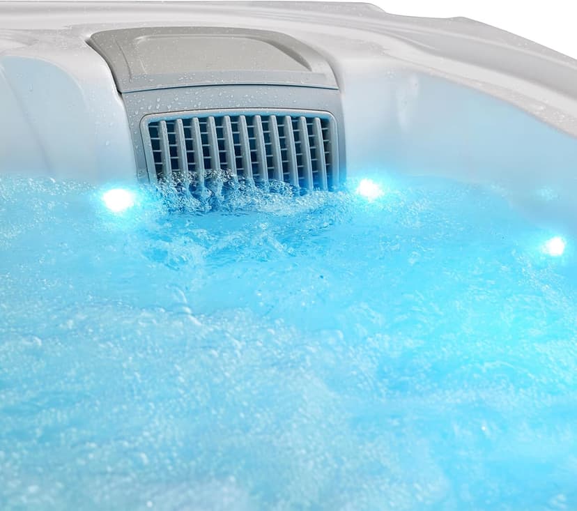 OCEAN FUTURE Outdoor Hot Tub, Massage Spa with 35 Jets, 240V Outdoor Spa with LED Lights, Control Panel and Ergonomic Seat Fits 6 People, Acrylic Hot Tub Spas 85" x 85"