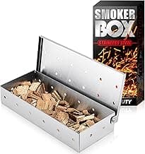 Smoker Box for Gas Grilling - Wood Chip Smoker Box for Charcoal Grill - Enhance Grilling Flavors for BBQ Enthusiasts