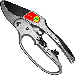 Ratchet Pruning Shears Gardening Tool – Anvil Pruner with Assisted Action – Ratcheting Pruners for with Heavy Duty, Nonstick Steel Blade – Garden Tools by The Gardener's Friend