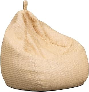 Big Joe Tuffet Weatherproof Bean Bag Chair, Natural Basket Weave, Breathable Weather Resistant Fabric, 2.5 feet Teardrop