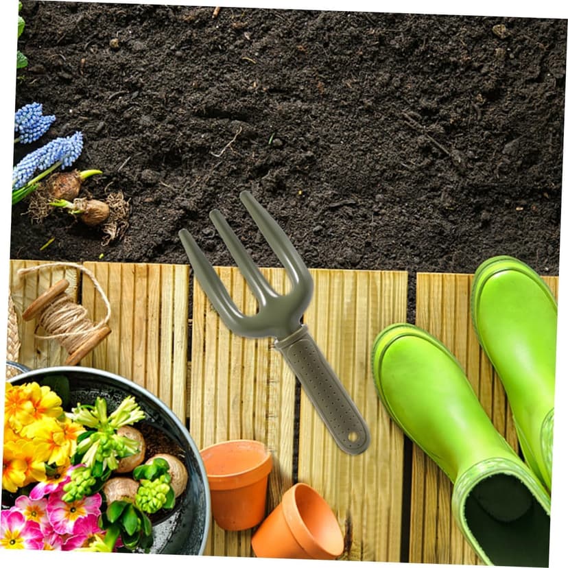 BESPORTBLE Professional Grade Gardening Hand Tools Iron Fork Ergonomic Handle for Weeding Soil Loosening